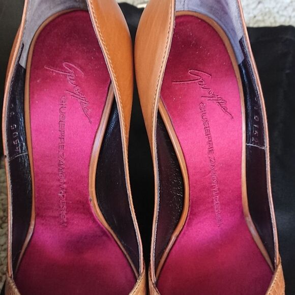 Giuseppe Zanotti Cognac Heels with Stone Embellishments Pumps size 36.5 - Picture 10 of 14